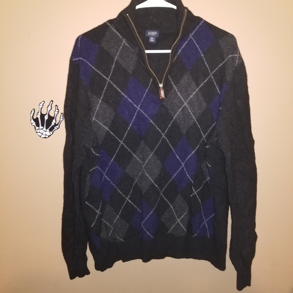Size XL J.Crew Pullover Sweater Zip Turtleneck